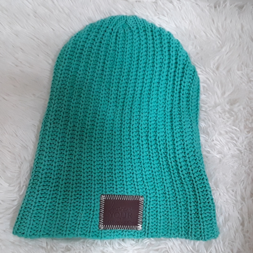 Love Your Melon Mint Green Slouch Knit Beanie